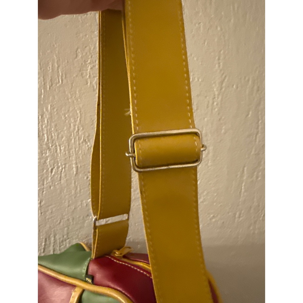 Paul Frank Human Code Dog Crossbody Bag Made in USA Colorblock Retro Messenger - Picture 8 of 10